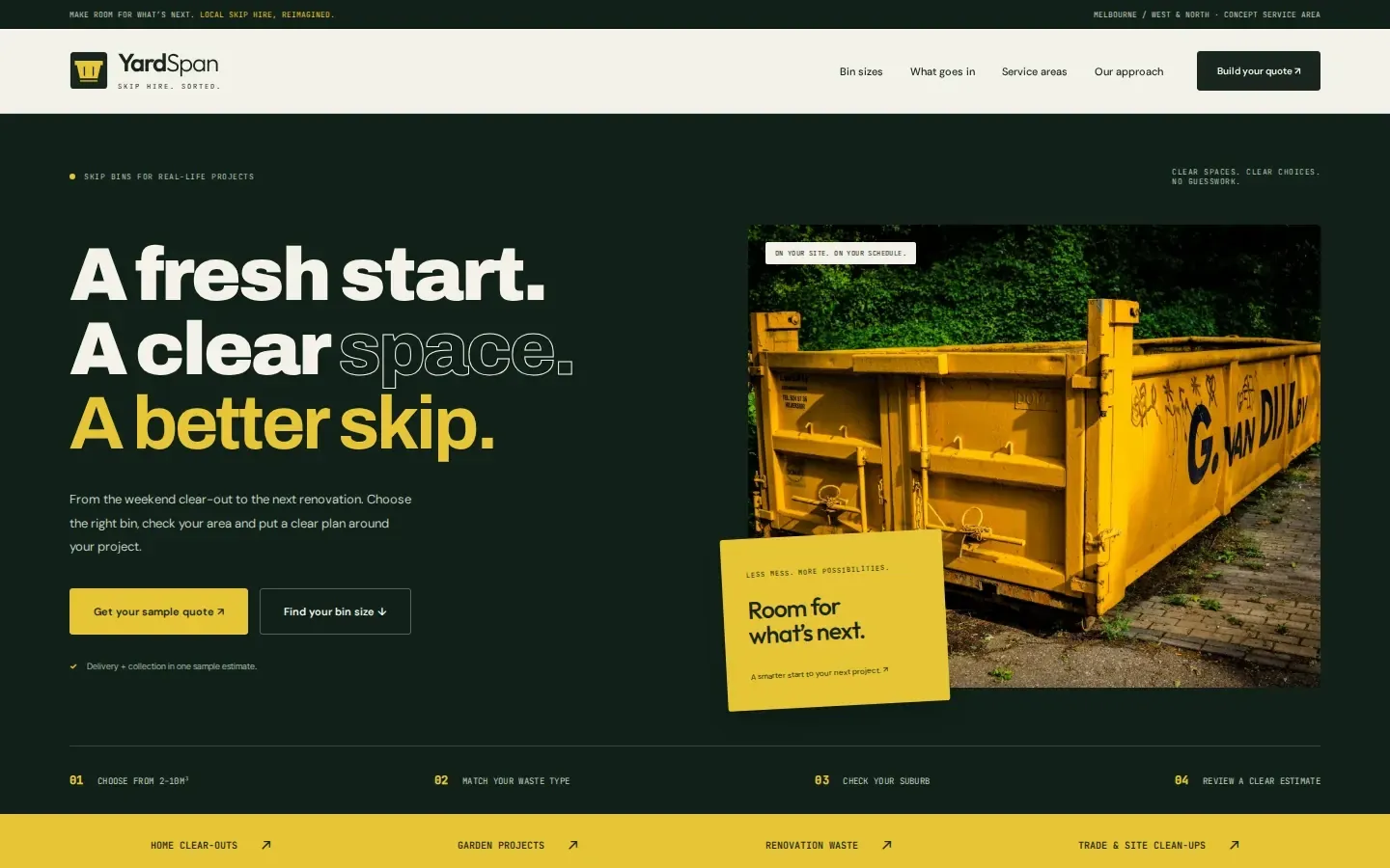 A waste management website designed by StackMIME