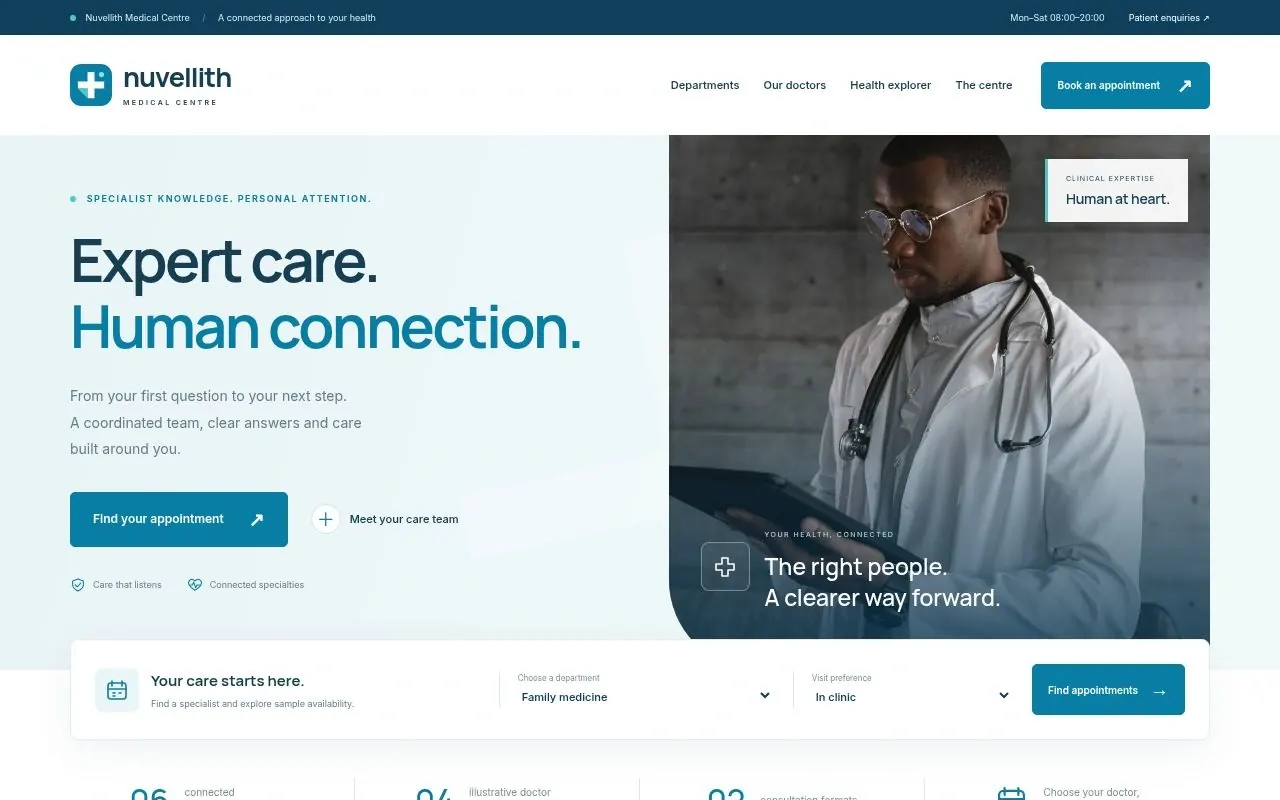 Medical clinic website template