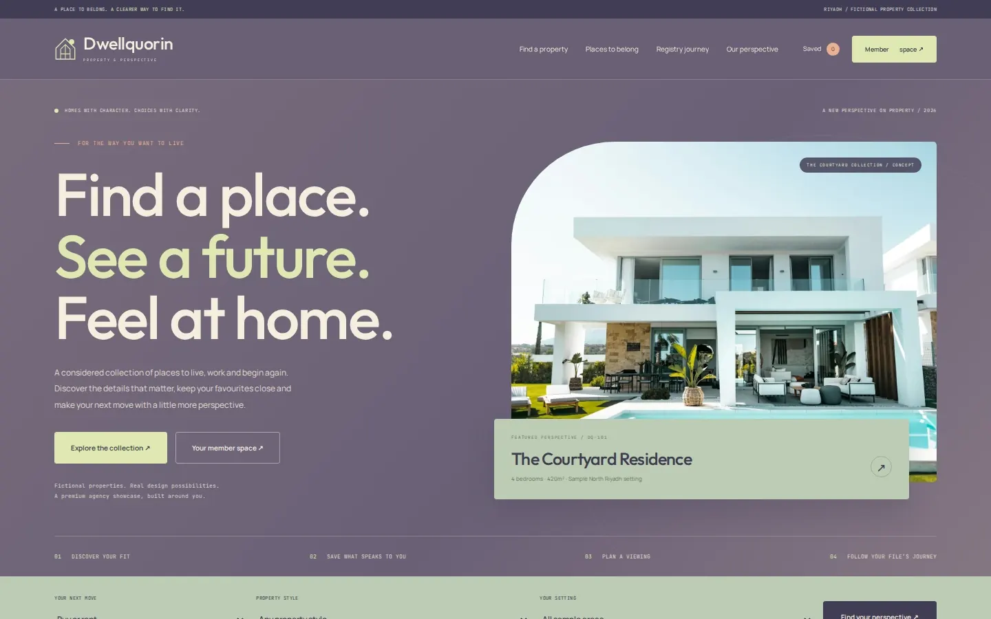 Real estate and property website template homepage