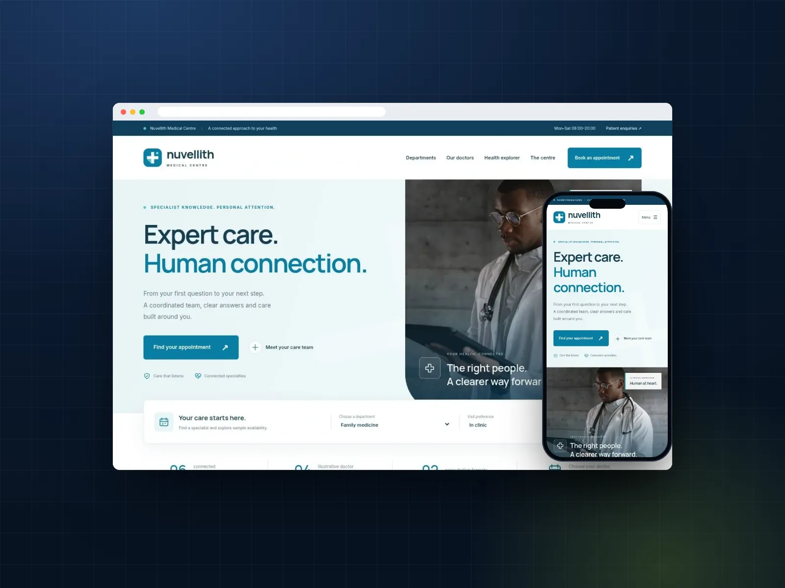 Medical clinic and healthcare website template