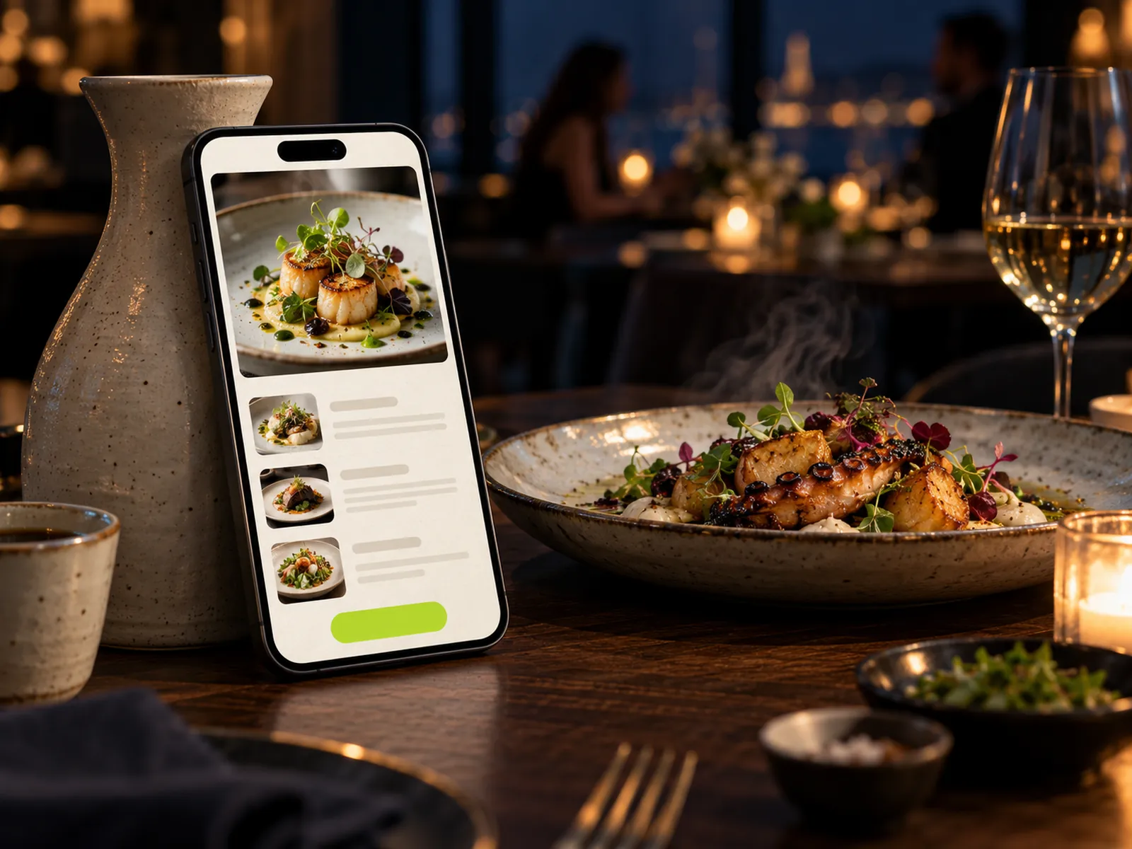 Restaurant website template with online ordering by StackMIME on desktop and phone